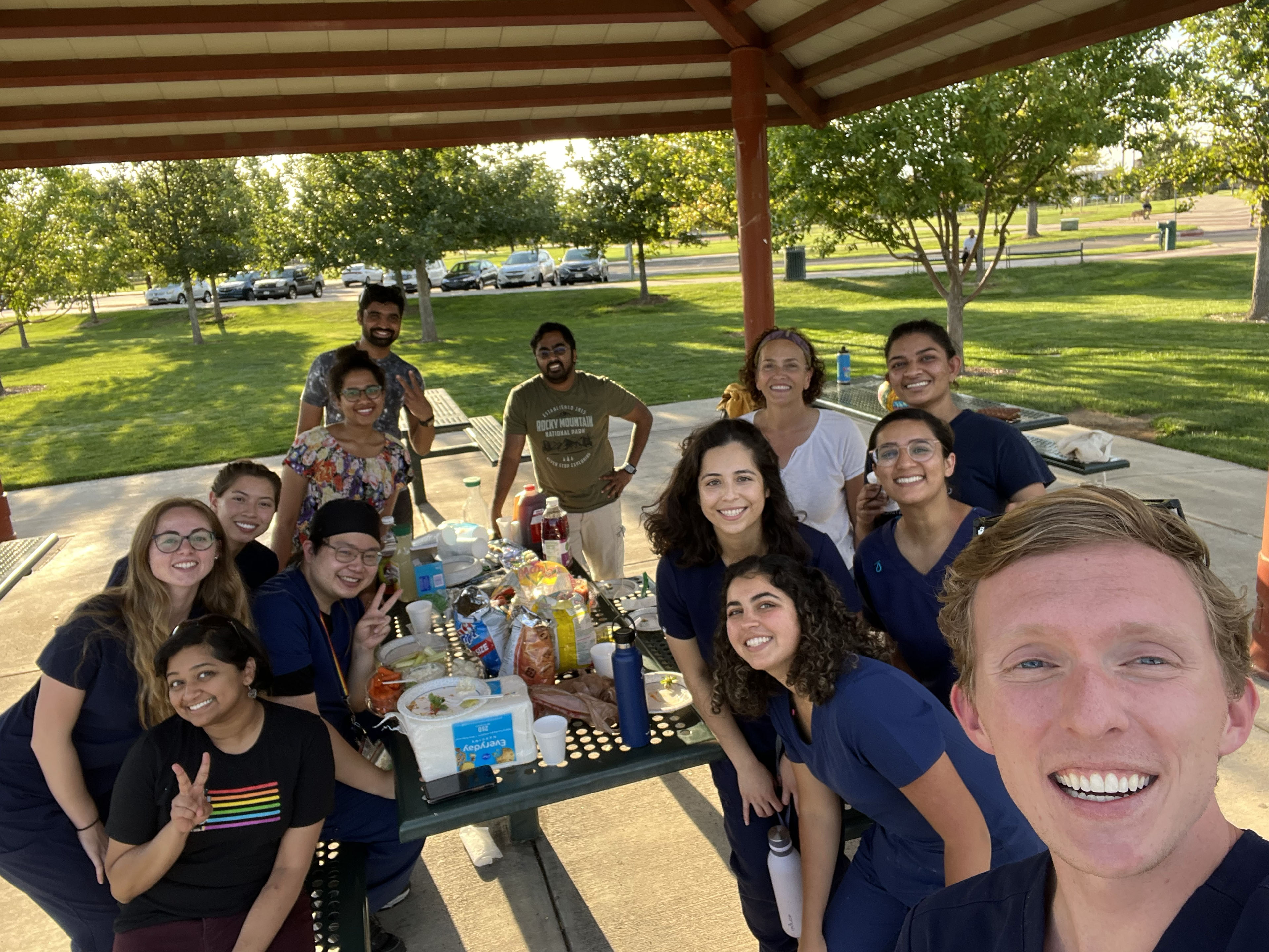 CU Dental Students at picnic event