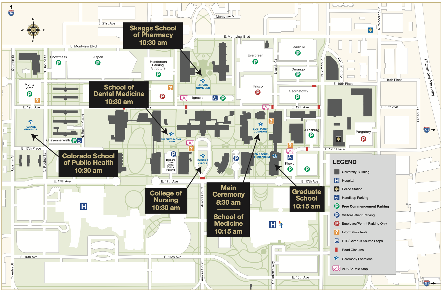 AMC Commencement Map Spring 2023